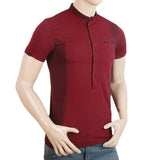 Men's Half Sleeves Polo T-Shirt - Maroon, Men, T-Shirts And Polos, Chase Value, Chase Value