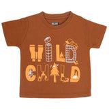 Boys Half Sleeves Printed T-Shirt - Brown, Kids, Boys T-Shirts, Chase Value, Chase Value
