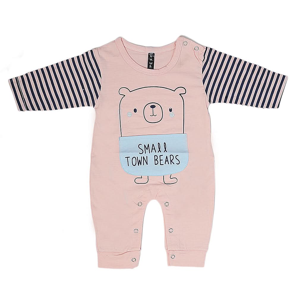 Newborn Boys Full Sleeves Romper - Pink, Kids, New Born Boys Rompers, Chase Value, Chase Value