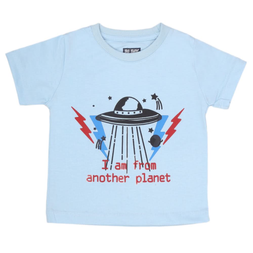 Boys Half Sleeves T-Shirt - Light Blue, Kids, Boys T-Shirts, Chase Value, Chase Value