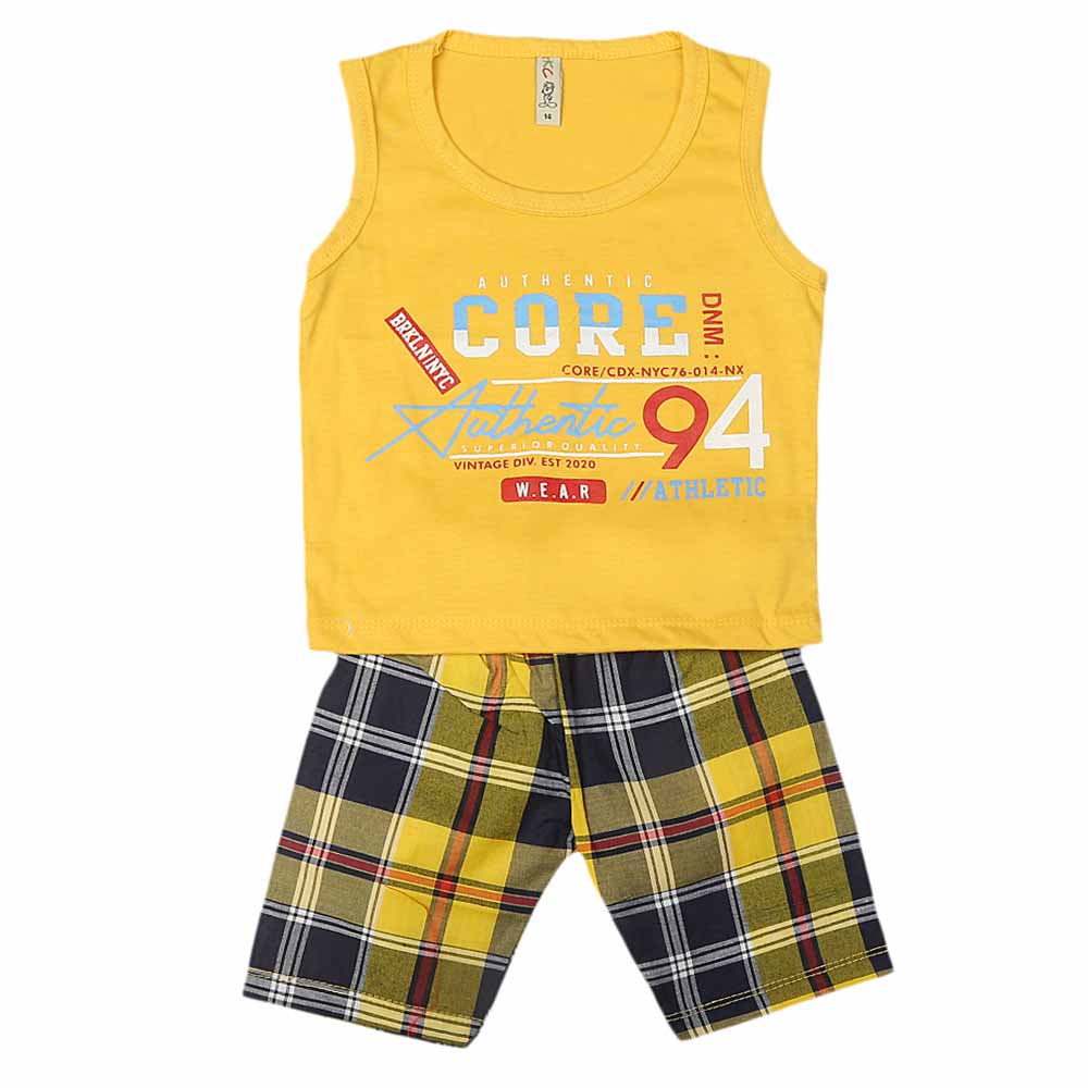 Boys Sando Suit - Yellow, Kids, Boys Sets And Suits, Chase Value, Chase Value