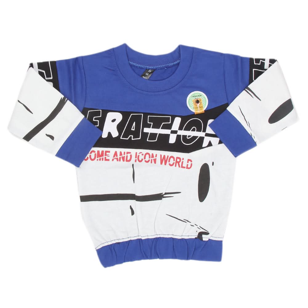 Boys Full Sleeves T-Shirt - Royal Blue, Kids, Boys T-Shirts, Chase Value, Chase Value