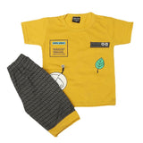 Boys Half Sleeves Suit 1305 - Mustard, Kids, Boys Sets And Suits, Chase Value, Chase Value