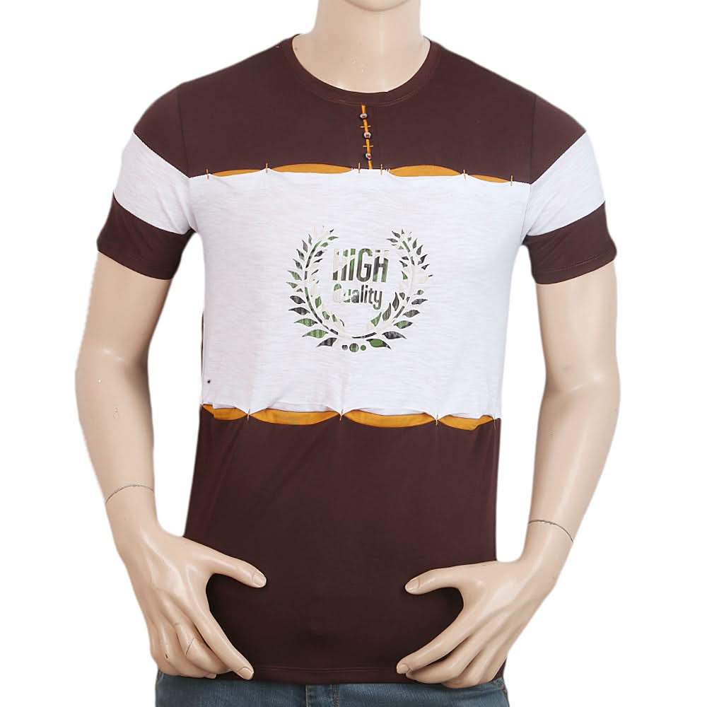 Men's Half Sleeves Round Neck T-Shirt - Light Purple, Men, T-Shirts And Polos, Chase Value, Chase Value