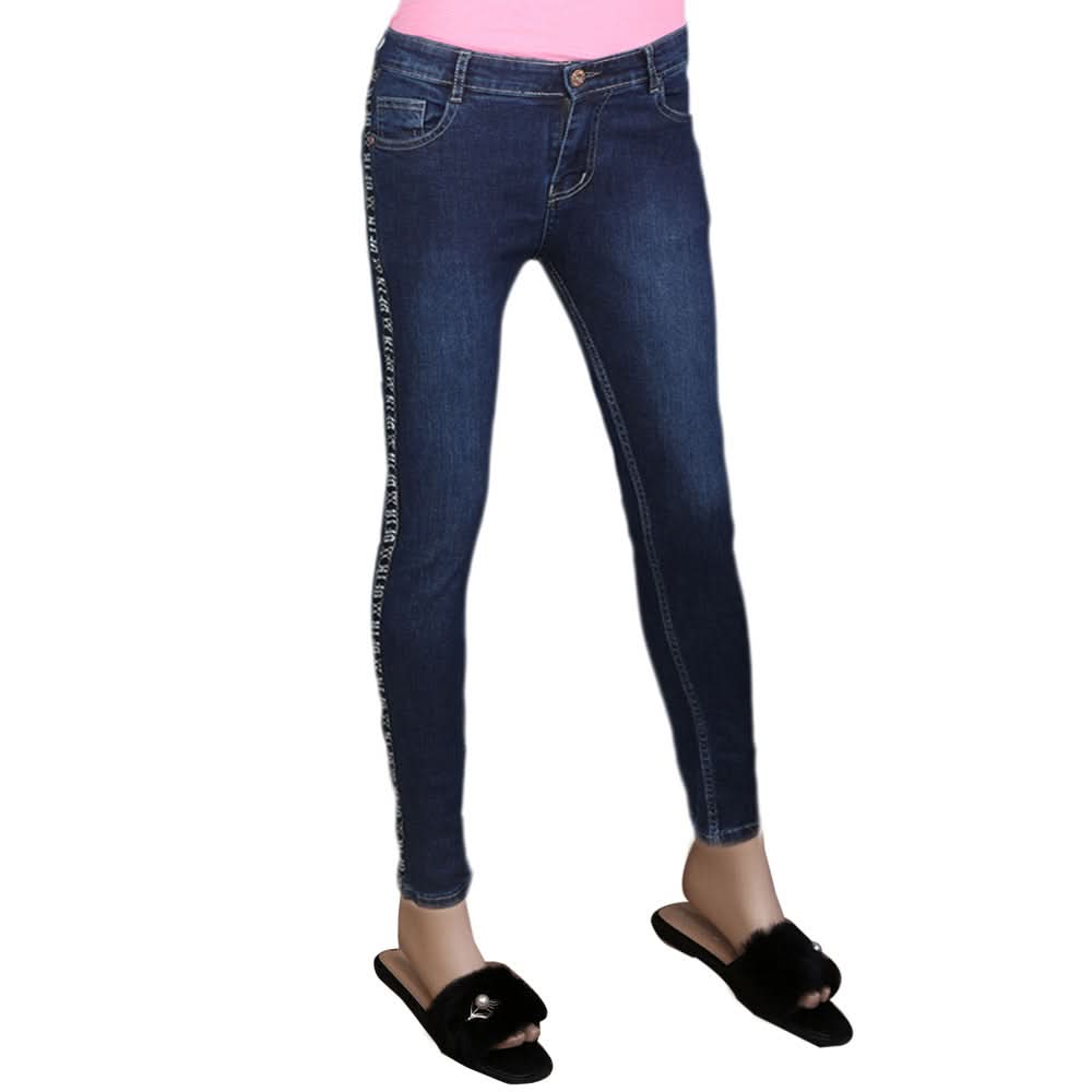 Women's Denim Pant - Dark Blue, Women, Pants & Tights, Chase Value, Chase Value