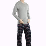 Men's Thermal Sleepwear 2 Pcs Set - Grey Blue, Men, Nightwear, Chase Value, Chase Value