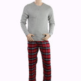 Men's Thermal Sleepwear 2 Pcs Set - Dark Grey Red, Men, Nightwear, Chase Value, Chase Value