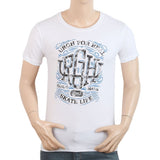 Men's T-Shirt Round Neck Half Sleeves - White, Men, T-Shirts And Polos, Chase Value, Chase Value