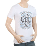 Men's T-Shirt Round Neck Half Sleeves - White, Men, T-Shirts And Polos, Chase Value, Chase Value
