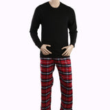 Men's Thermal Sleepwear 2 Pcs Set - Black Red, Men, Nightwear, Chase Value, Chase Value