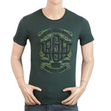 Men's T-Shirt Round Neck Half Sleeves - Green, Men, T-Shirts And Polos, Chase Value, Chase Value