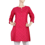 Women's Printed Kurti - Pink - C, Women, Ready Kurtis, Chase Value, Chase Value