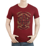 Men's Half Sleeves Round Neck T-Shirt - Maroon, Men, T-Shirts And Polos, Chase Value, Chase Value