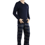 Men's Thermal Sleepwear 2 Pcs Set - Navy Blue Blue, Men, Nightwear, Chase Value, Chase Value