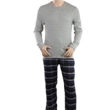 Men's Thermal Sleepwear 2 Pcs Set - Grey Navy Blue, Men, Nightwear, Chase Value, Chase Value