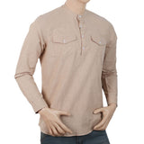 Men's Full Sleeves Casual Shirt - Beige, Men, Shirts, Chase Value, Chase Value