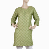 Women's Printed Kurti - Green - A, Women, Ready Kurtis, Chase Value, Chase Value