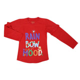 Girls Full Sleeves Jersey T-Shirt - Red, Kids, Girls T-Shirts, Chase Value, Chase Value
