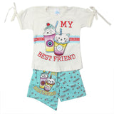 Newborn Girls Half Sleeves Suit - Cyan, Kids, Newborn Girls Sets And Suits, Chase Value, Chase Value