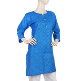Women's Printed Kurti - Blue - B, Women, Ready Kurtis, Chase Value, Chase Value
