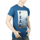 Men's Half Sleeves T-Shirt - Steel Blue, Men, T-Shirts And Polos, Chase Value, Chase Value
