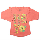 Girls Full Sleeves Jersey T-Shirt - Pink, Kids, Girls T-Shirts, Chase Value, Chase Value
