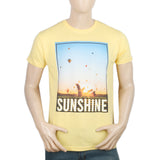 Men's Half Sleeves T-Shirt - Yellow, Men, T-Shirts And Polos, Chase Value, Chase Value