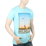 Men's Half Sleeves T-Shirt - Sky Blue, Men, T-Shirts And Polos, Chase Value, Chase Value