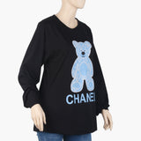 Women's Full Sleeves T-Shirt - Black, Women T-Shirts & Tops, Chase Value, Chase Value