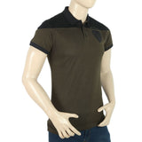 Men's Half Sleeves Polo Shirt - Olive Green, Men, T-Shirts And Polos, Chase Value, Chase Value