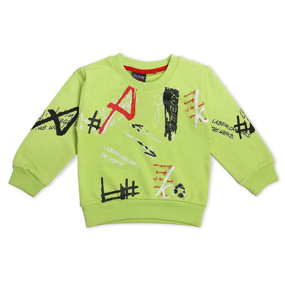 Boys Sweat Shirt - Light Green, Boys Hoodies & Sweat Shirts, Chase Value, Chase Value