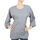 Women's Front Belt Western Top - Grey, Women, T-Shirts And Tops, Chase Value, Chase Value