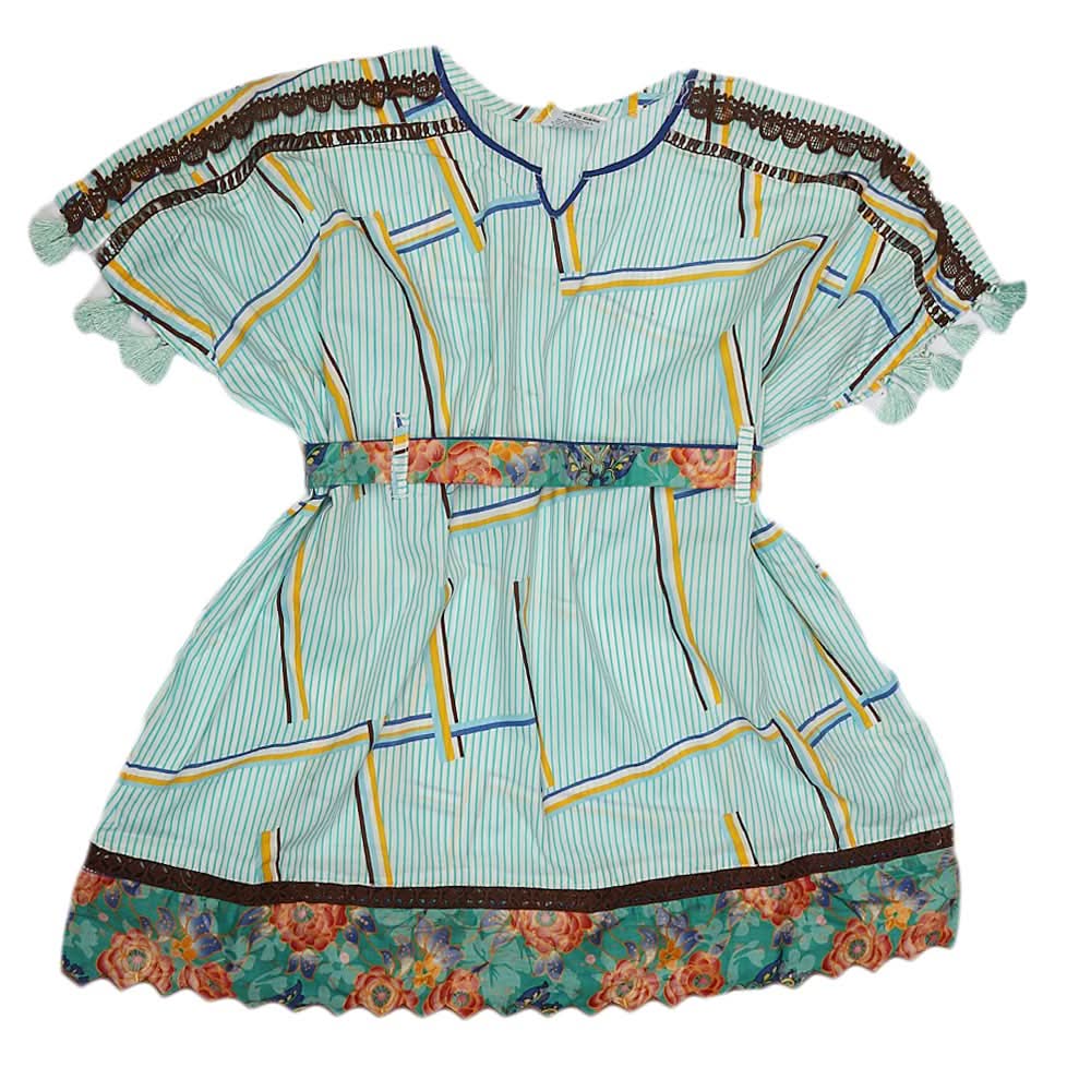 Girls Fancy Kurti - Cyan, Kids, Girls Kurti, Chase Value, Chase Value