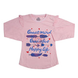 Girls Full Sleeves Jersey T-Shirt - Light Pink, Kids, Girls T-Shirts, Chase Value, Chase Value
