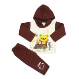 Newborn Boys Polar Full Sleeves Suit 8869 - Coffee, Kids, New Born Boys Sets And Suits, Chase Value, Chase Value