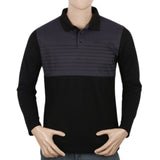 Men's Full Sleeves Polo T-Shirt - Dark Grey, Men's T-Shirts & Polos, Chase Value, Chase Value