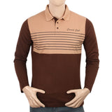 Men's Full Sleeves Polo T-Shirt - Light Brown, Men's T-Shirts & Polos, Chase Value, Chase Value