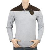 Men's Full Sleeves Embroidered Polo Shirt - Olive Green, Men's T-Shirts & Polos, Chase Value, Chase Value