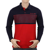 Men's Full Sleeves Polo T-Shirt - Navy Blue, Men's T-Shirts & Polos, Chase Value, Chase Value