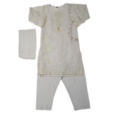 Girls Embroidered 3Pcs Shalwar Suit - Grey, Girls Shalwar Kameez, Chase Value, Chase Value