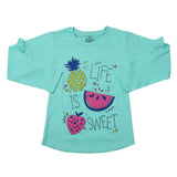 Girls Full Sleeves Jersey T-Shirt - Sea Green, Kids, Girls T-Shirts, Chase Value, Chase Value
