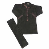 Boys Embroidered Shalwar Suit - Black, Kids, Boys Shalwar Kameez, Chase Value, Chase Value