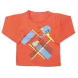 Boy's Full Sleeves T-Shirt - Rust, Kids, Boys T-Shirts, Chase Value, Chase Value