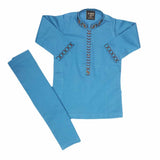 Boys Embroidered Shalwar Suit - Blue, Kids, Boys Shalwar Kameez, Chase Value, Chase Value