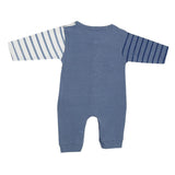 Newborn Boys Full Sleeves Romper - Steel Blue, Kids, New Born Boys Rompers, Chase Value, Chase Value