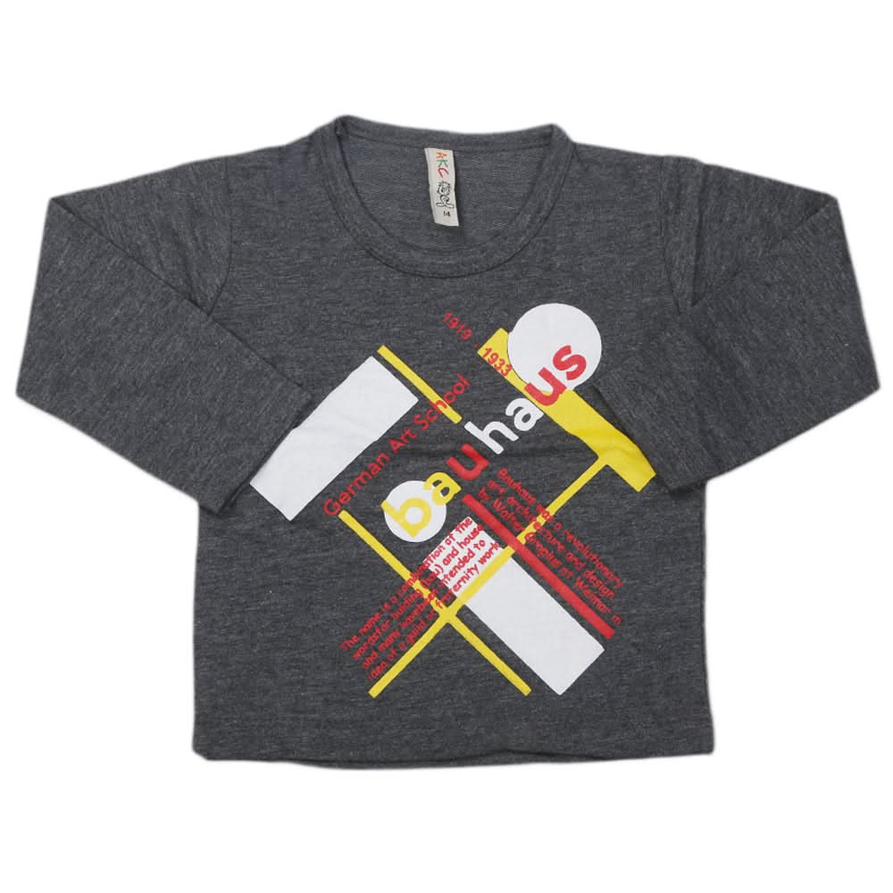 Boy's Full Sleeves T-Shirt - Dark Grey, Kids, Boys T-Shirts, Chase Value, Chase Value