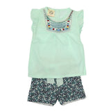 Newborn Baby Suit 2Pcs - Sea Green, Kids, NB Boys Sets And Suits, Chase Value, Chase Value