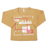 Boy's Full Sleeves T-Shirt 8737 - Brown, Kids, Boys T-Shirts, Chase Value, Chase Value