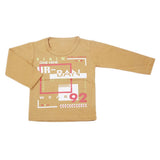 Boy's Full Sleeves T-Shirt 8737 - Brown, Kids, Boys T-Shirts, Chase Value, Chase Value