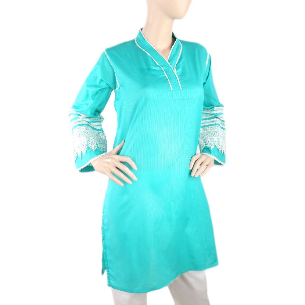 Women's Fancy Kurti - Sea Green, Women, Ready Kurtis, Chase Value, Chase Value